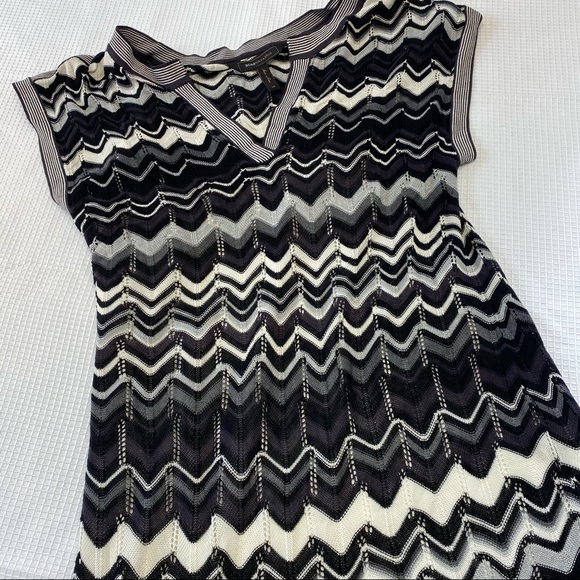 BCBGMaxazria Black & Cream Knit Pattern Mini Dress Fully Lined Size XSmall - Picture 9 of 14